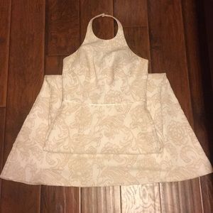 Jacquard Halter Brocade Mermaid Gown